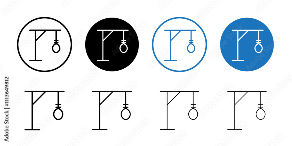 Poster gallows icon Outline vector for web ui