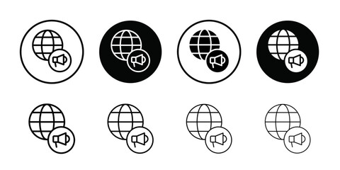 Global campaign icon Outline vector for web ui