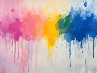 Fototapeta premium Abstract Dripping Paint Canvas