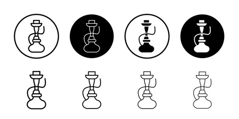 Hookah icon Outline vector for web ui