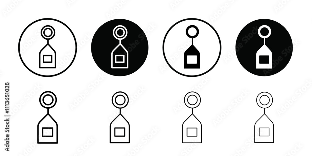 Poster Key Chain Icon Outline vector for web ui