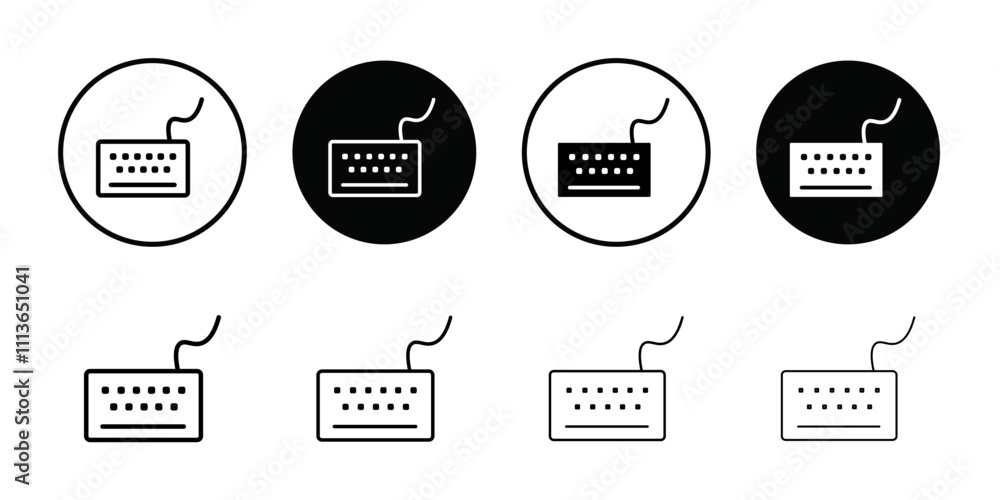 Poster Keyboard icon Outline vector for web ui