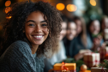 Creative gift exchange brings joy among friends at a festive gathering