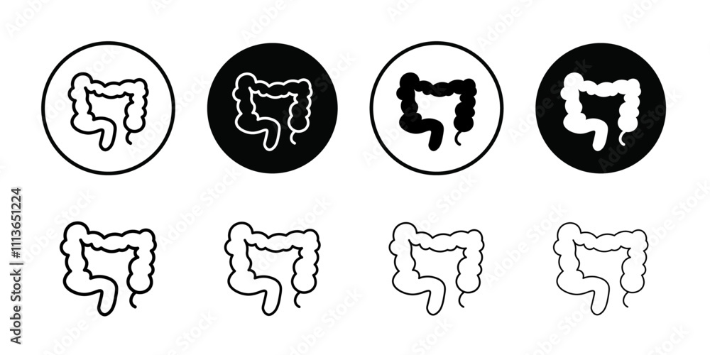 Poster Large intestine icon Outline vector for web ui