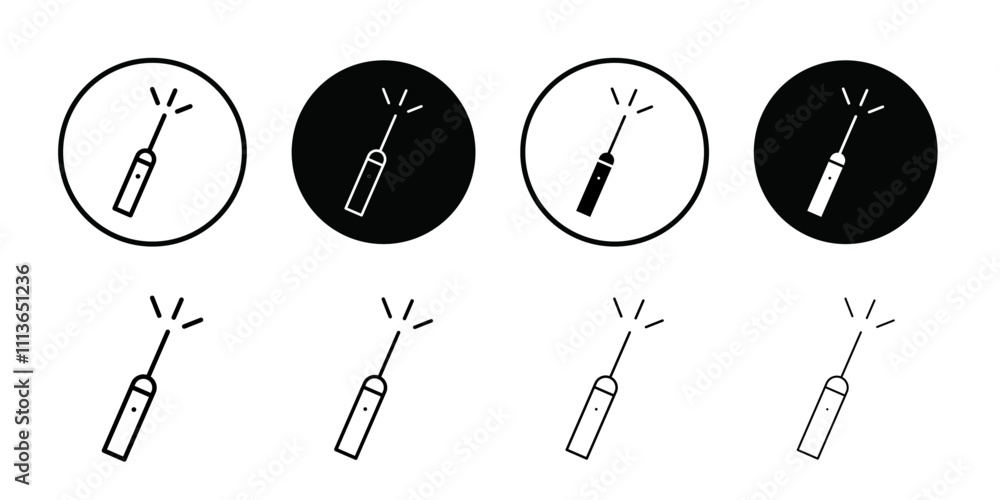Poster laser icon Outline vector for web ui