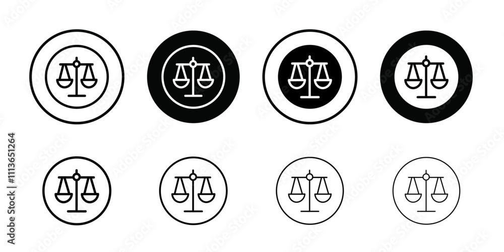 Poster Law scale icon Outline vector for web ui