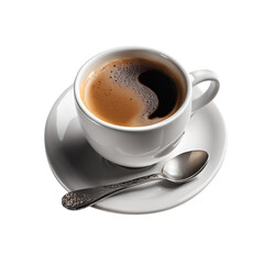 A cup of steaming hot coffee