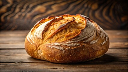 Close up of freshly baked bread with golden crust, bread, baked, close up, food, delicious, homemade, bakery, golden, crust, loaf