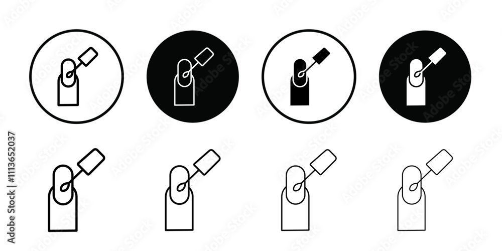 Poster nails polish icon Outline vector for web ui