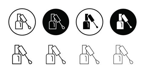 nails polish icon Outline vector for web ui