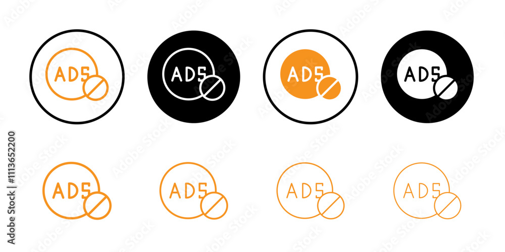 Poster No ads icon Outline vector for web ui