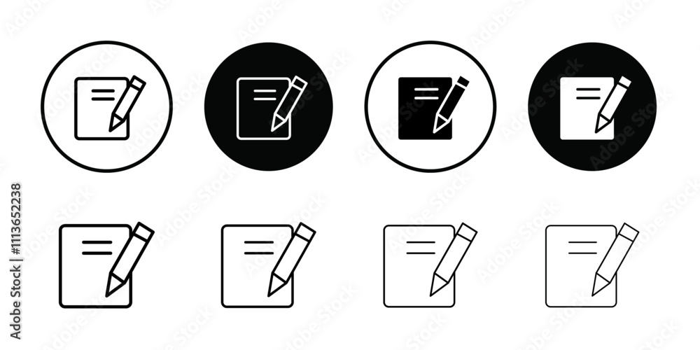 Poster note icon outline vector for web ui