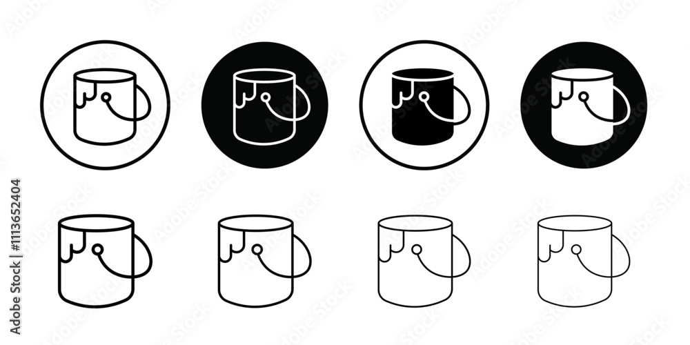 Aufkleber paint bucket icon Outline vector for web ui