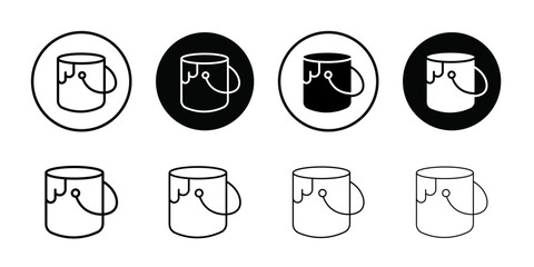 paint bucket icon Outline vector for web ui © Hindi