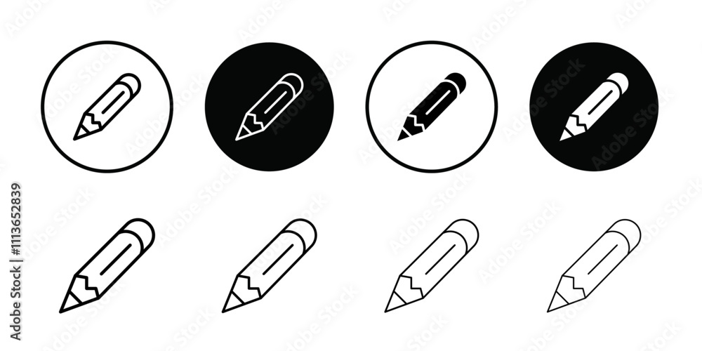 Aufkleber pencil icon outline vector for web ui