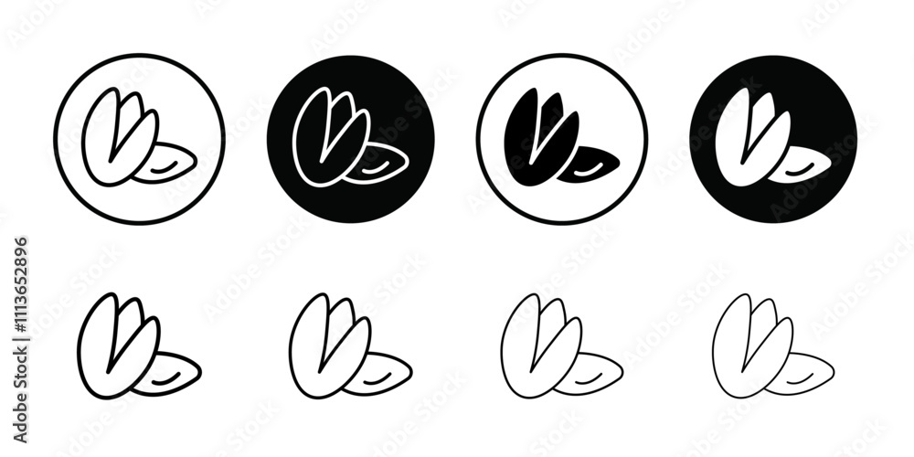 Aufkleber pistachio icon Outline vector for web ui