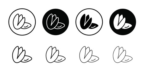 pistachio icon Outline vector for web ui