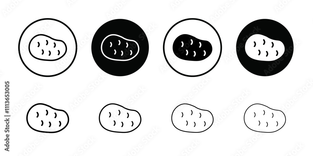 Poster Potato icon Outline vector for web ui