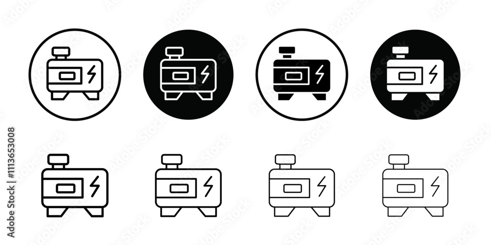 Poster Portable power generator icon Outline vector for web ui