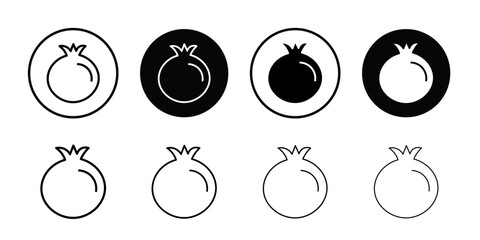 pomegranate icon Outline vector for web ui