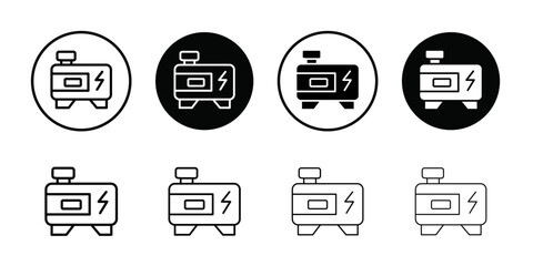 Portable power generator icon Outline vector for web ui