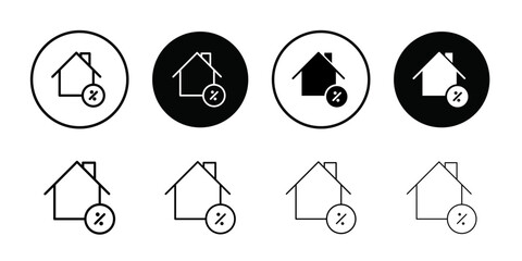 Rate for mortgage icon Outline vector for web ui