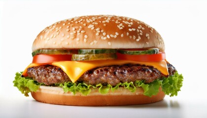 hamburger on a white background