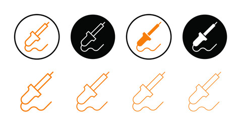 Soldering iron icon Outline vector for web ui