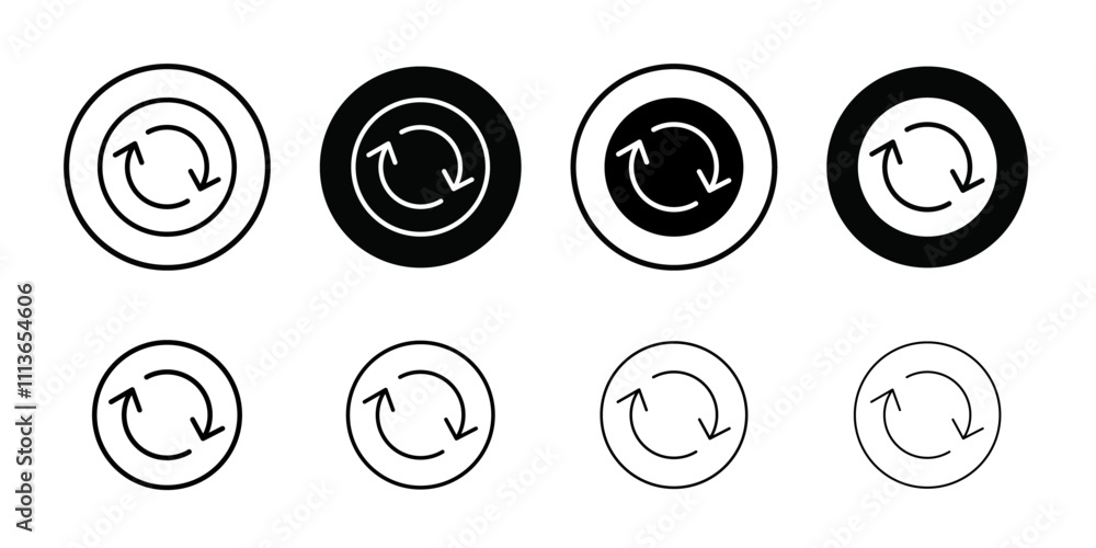 Poster synchronization icon outline vector for web ui