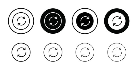 Synchronization icon Outline vector for web ui