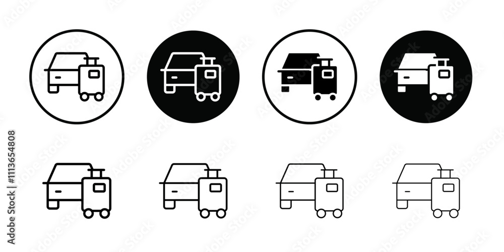 Poster Transfer icon Outline vector for web ui