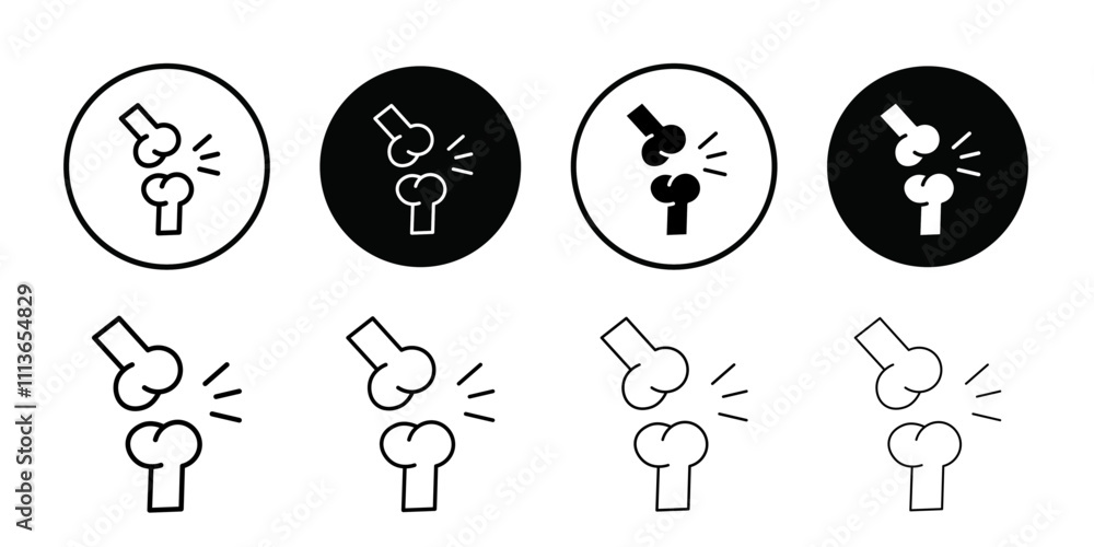 Poster treatment arthritis icon outline vector for web ui