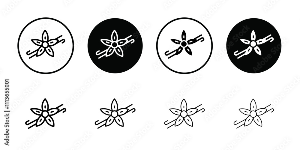 Aufkleber Vanilla icon Outline vector for web ui