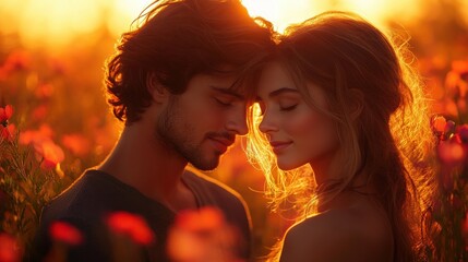 Old Man Comforting Grieving Wife at Funeral in Cemetery during Sunset with Compassion and Support for Loss and Mourning