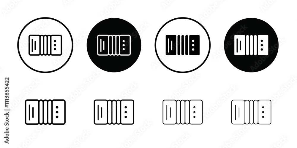 Poster Accordion icon Outline vector for web ui
