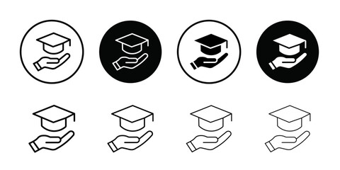 Accessible or free education icon Outline vector for web ui