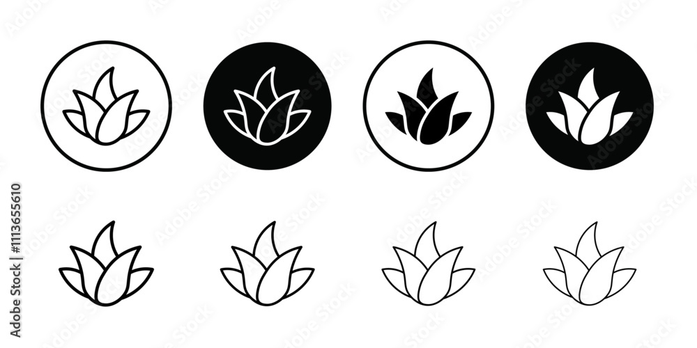 Poster Aloe vera icon Outline vector for web ui