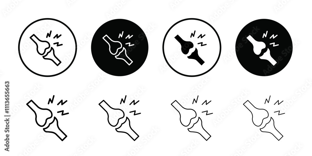 Poster arthritis knee joint pain icon outline vector for web ui