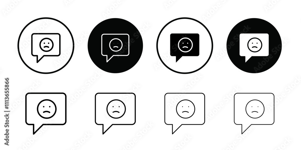 Poster bad feedback icon Outline vector for web ui