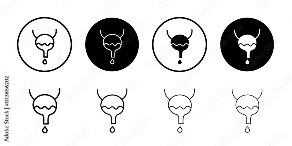 Poster Bladder flush icon Outline vector for web ui