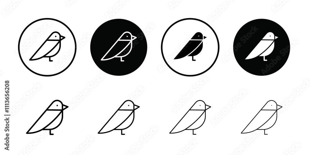 Poster bird icon Outline vector for web ui