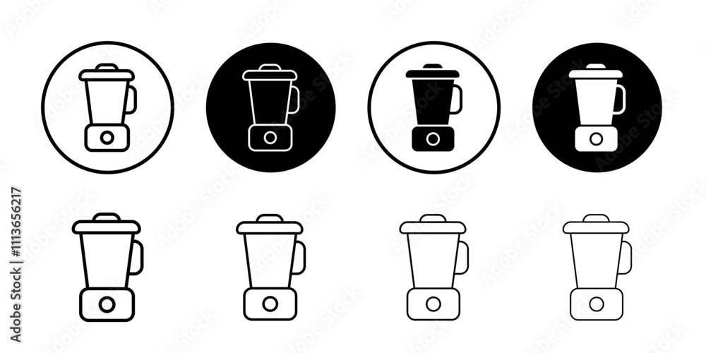 Poster Blender icon Outline vector for web ui
