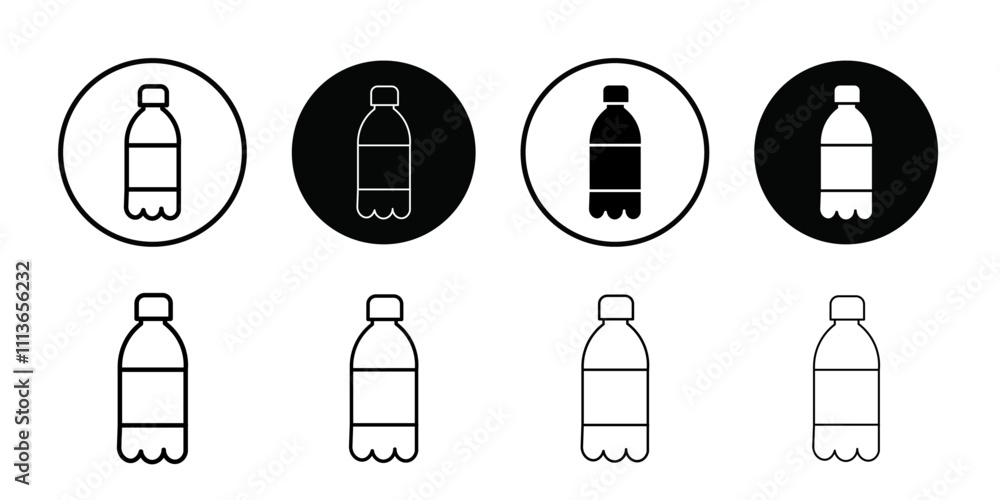 Poster Bottle icon Outline vector for web ui