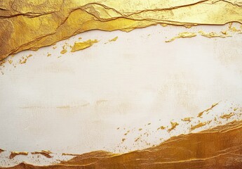 Abstract Background with Golden Brush Strokes and Texture