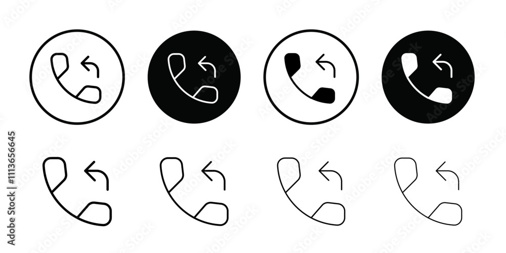Aufkleber Call back icon Outline vector for web ui