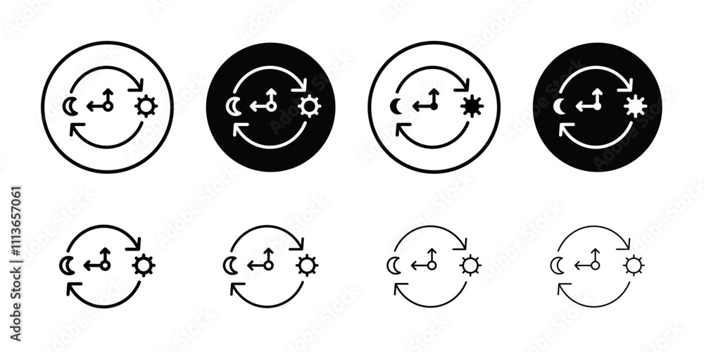Poster Circadian rhythms icon Outline vector for web ui