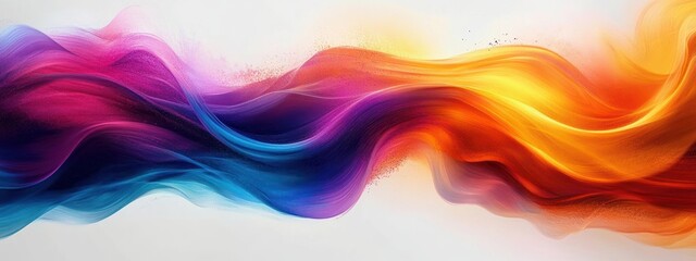 Obraz premium Abstract Colorful Wave Brushstroke Fluid Background Ribbon Motion Art Splash Design
