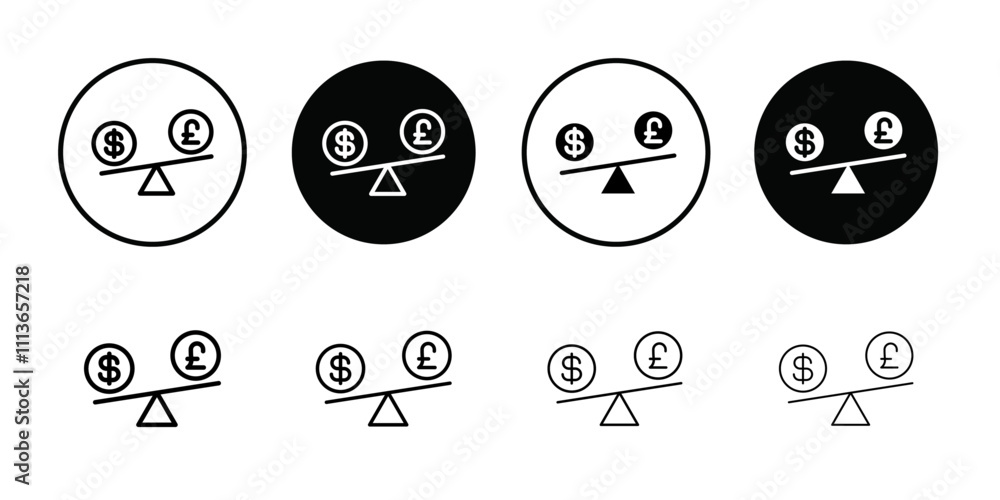 Poster Compare price icon Outline vector for web ui