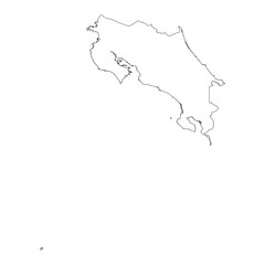 Costa Rica blank outline map