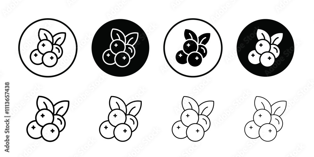 Poster Cranberry icon Outline vector for web ui